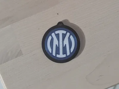 Inter logo keychain