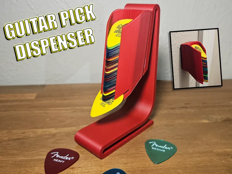 Guitar Pick Dispenser - Free Standing / Wall Mount