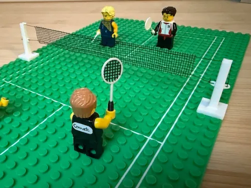 Badminton court bricks-compatible