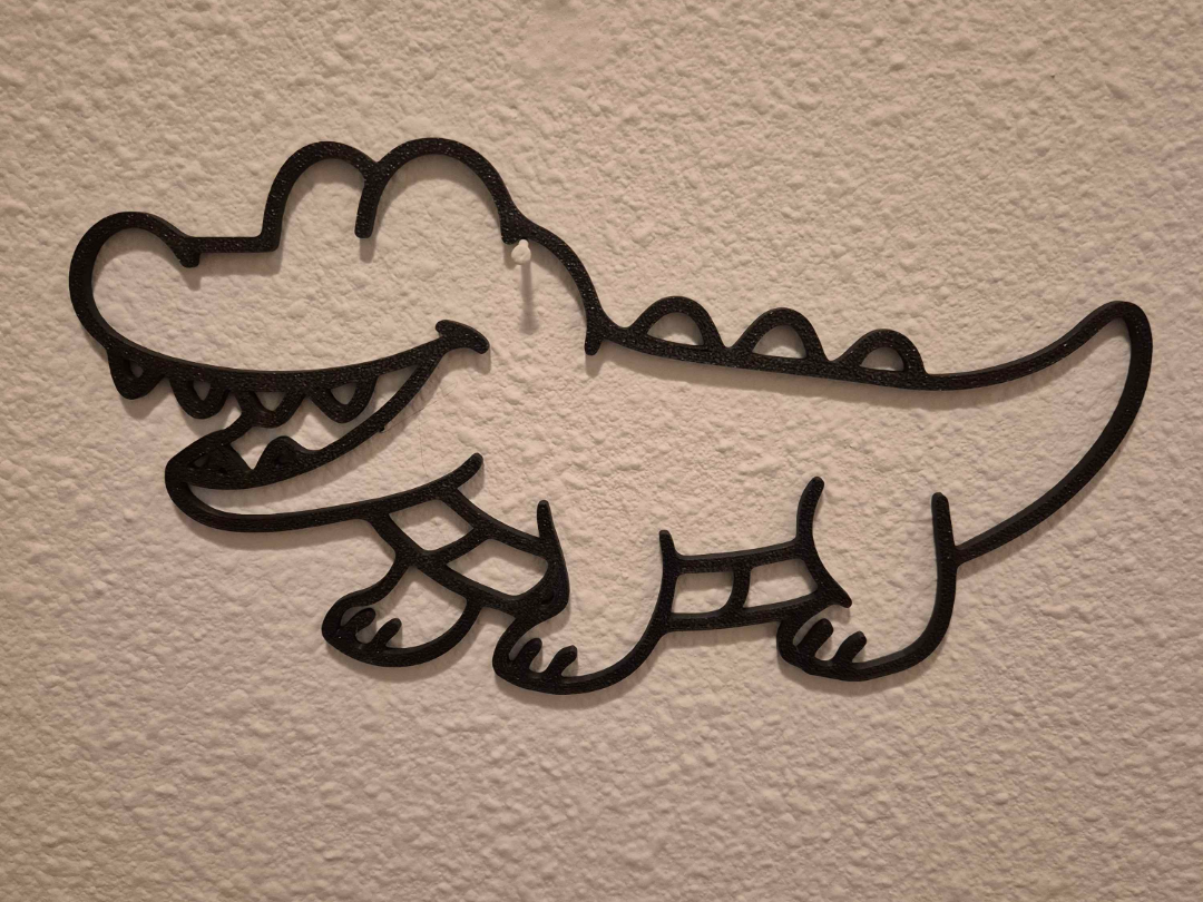 wall-art of a cute Crocodile
