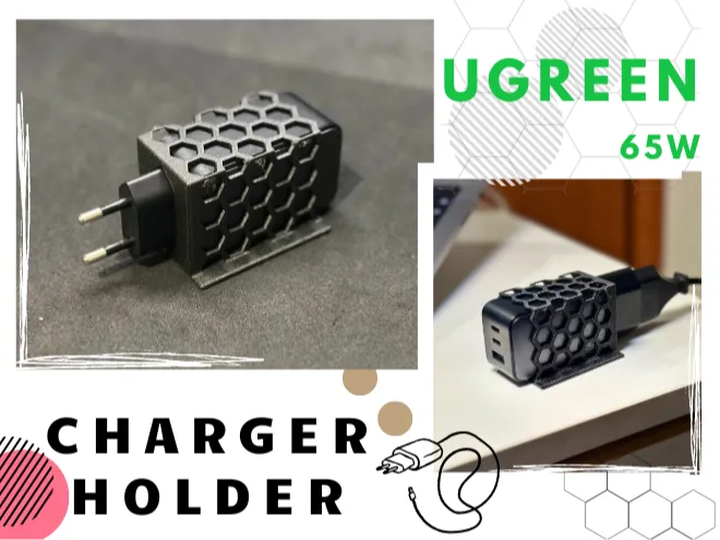 UGREEN USB Charger Holder 65W - Hex pattern design
