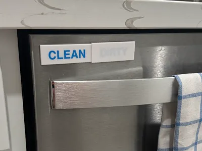 Dishwasher Slider Sign with Magnets 