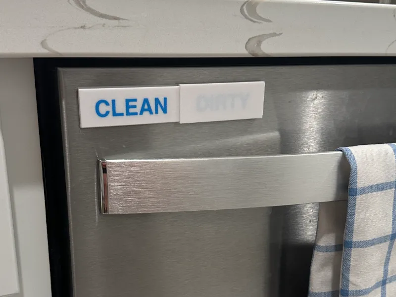 Dishwasher Slider Sign with Magnets 