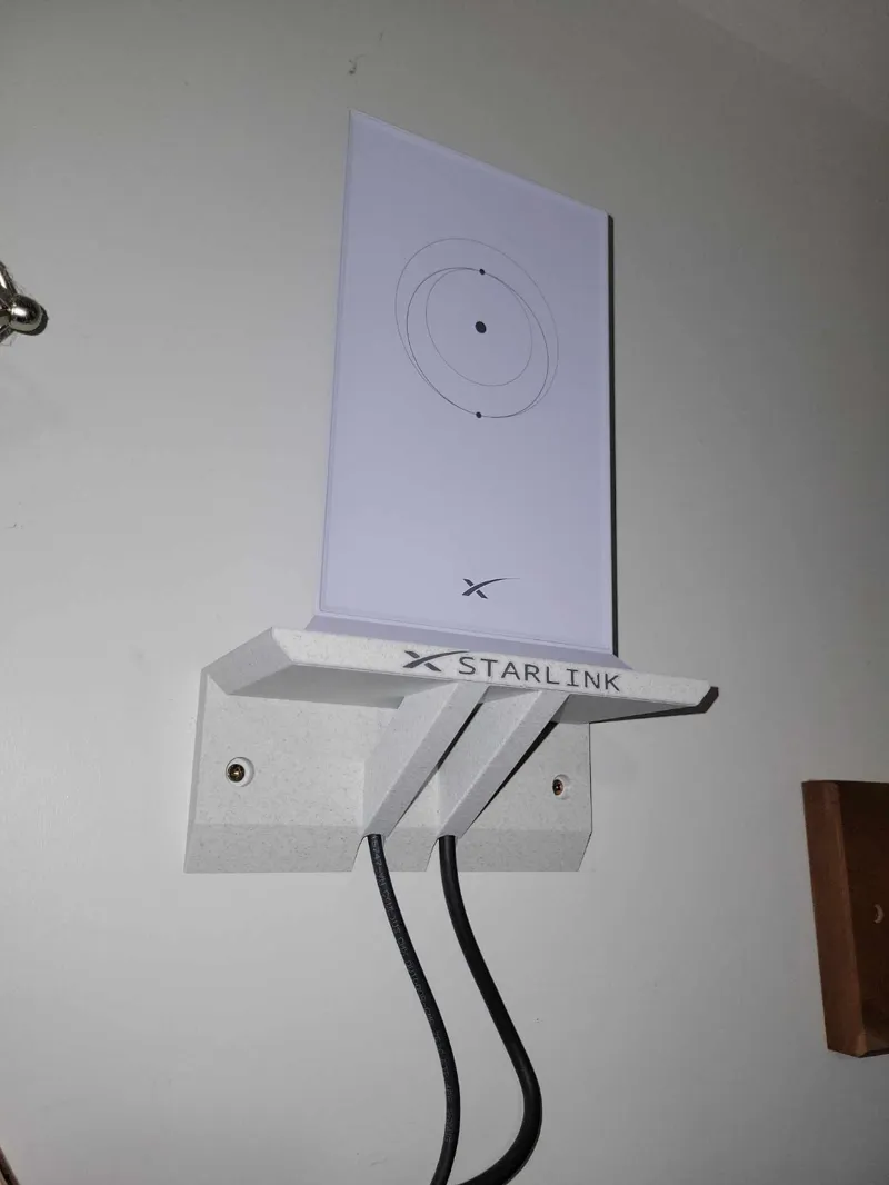 STARLINK router wall support