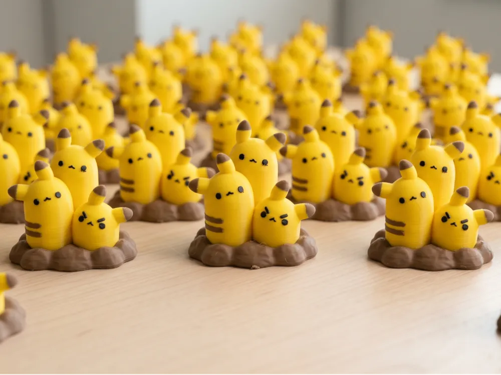 Pikachu X Dugtrio fusion Pokemon toy - Free 3D Print Model - MakerWorld