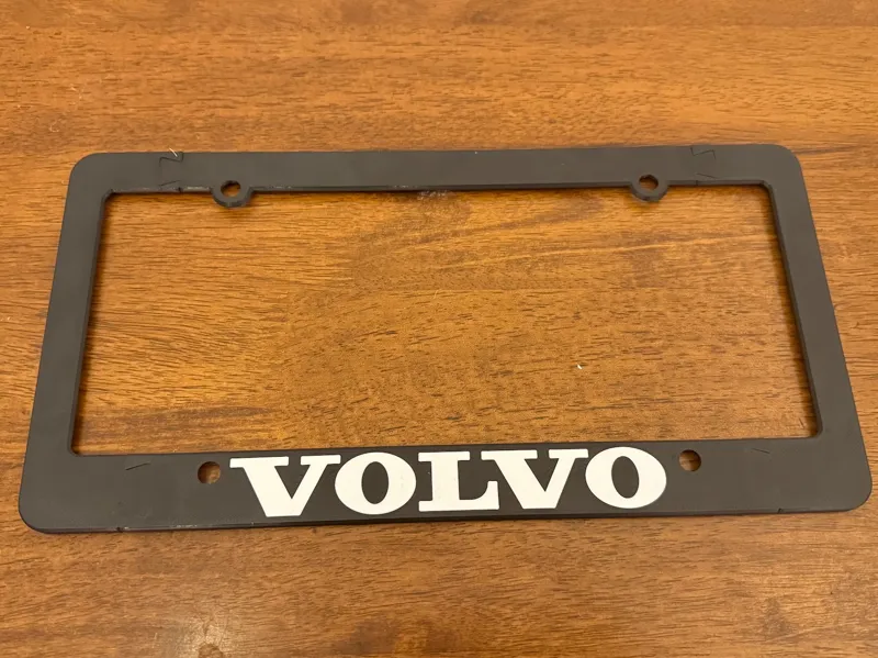 Volvo License Plate Frame