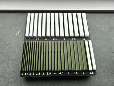 Gridfinity storage for setup blocks 0.5 - 10mm