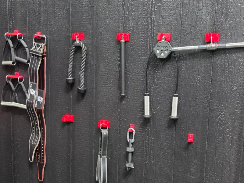 Heavy-Duty Gym Cable Attachment & Belt Hangers