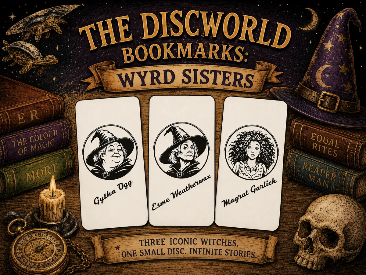 The Discworld Bookmarks: Wyrd Sisters - Free 3D Print Model - MakerWorld