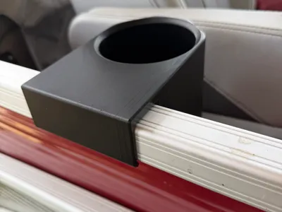 Pontoon Square Tube Rail Mounted Accessory - Cup