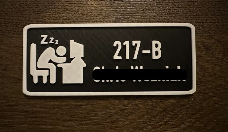 Blank Office Name Plate Icon on Left