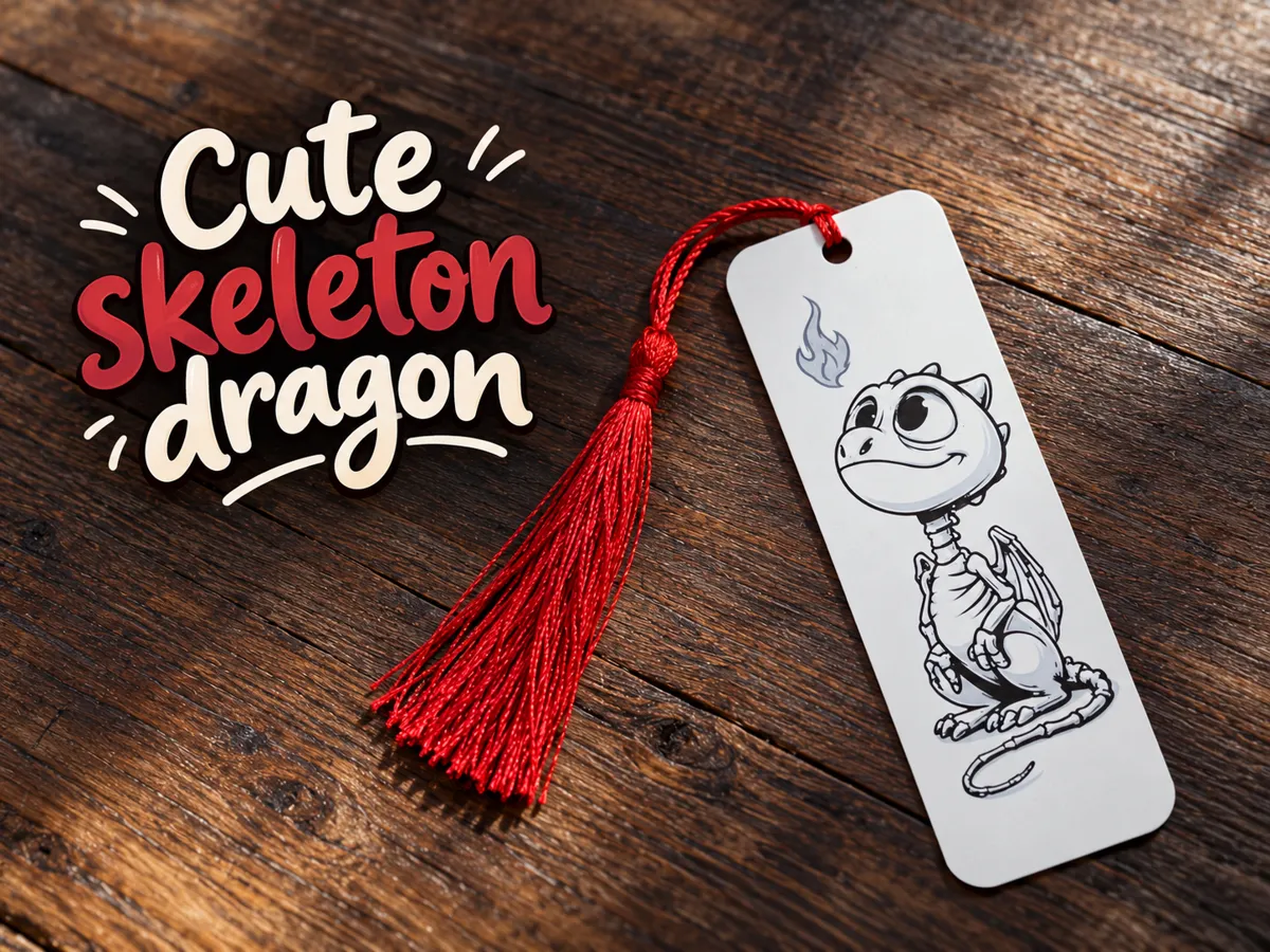 Little Skeleton Models Bookmark - Baby skeleton dragon - Free 3D Print Model - MakerWorld