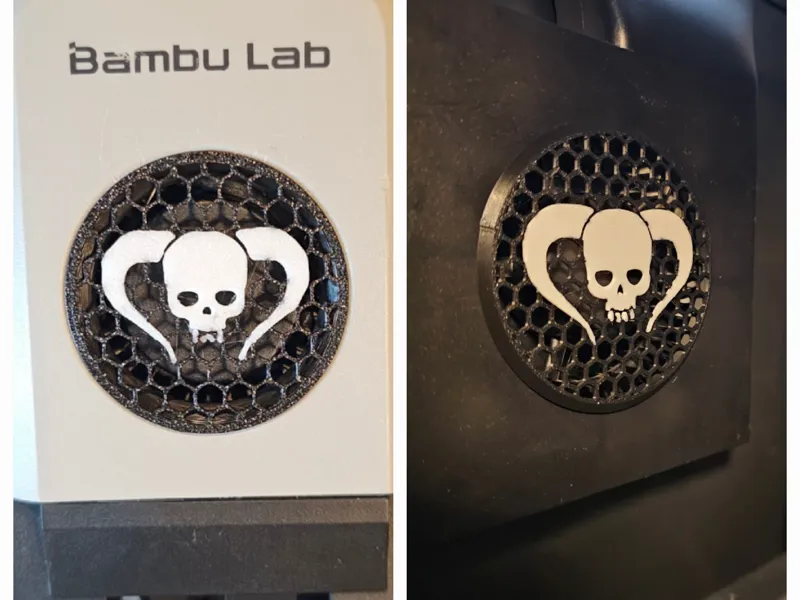 Skull Fan Cover Set P1S/P1P/X1C Tollhead and Aux