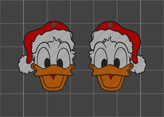 Donald Duck Christmas Earrings view 2
