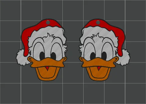 Donald Duck Christmas Earrings view 2