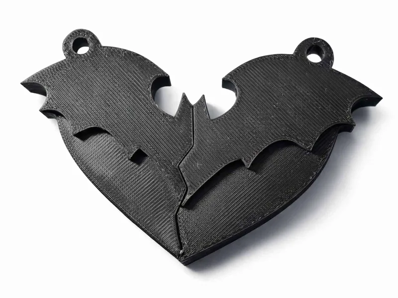 batman heart keychain