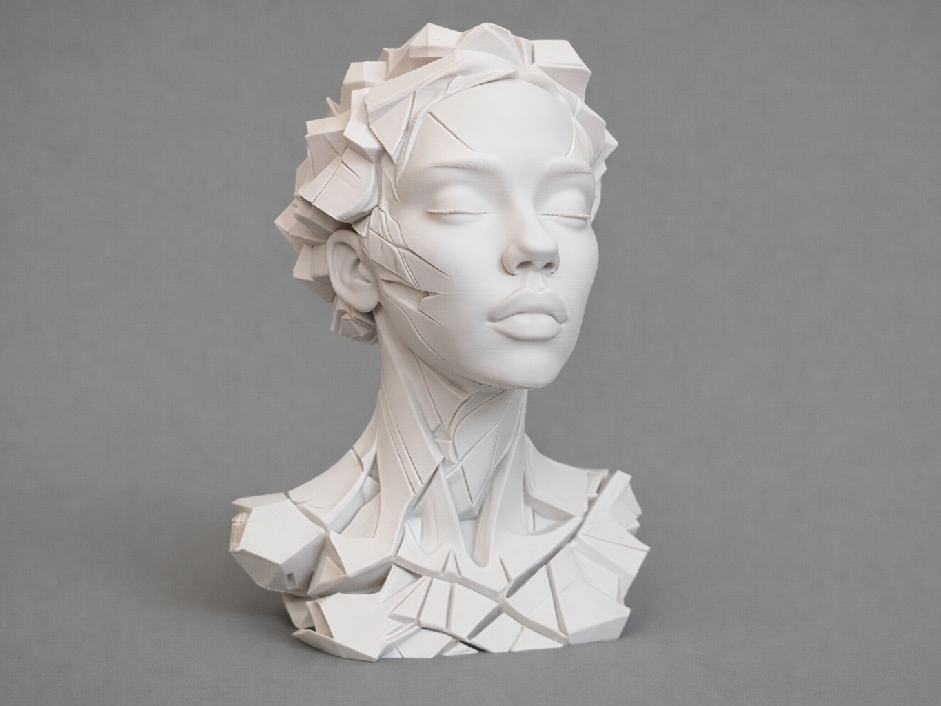 Shattered Girl – Contemporary Digital Bust