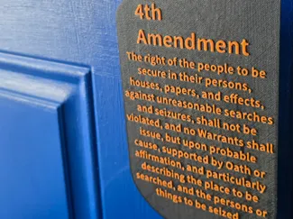 Fourth Amendment Door Hanger