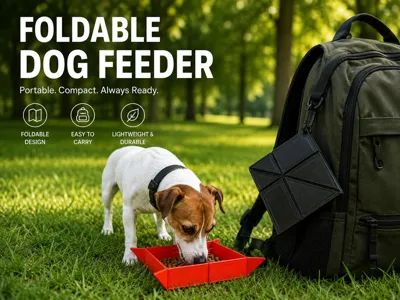 Foldable pet feeder