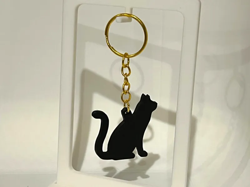 Schlüsselanhänger Katze im Profil