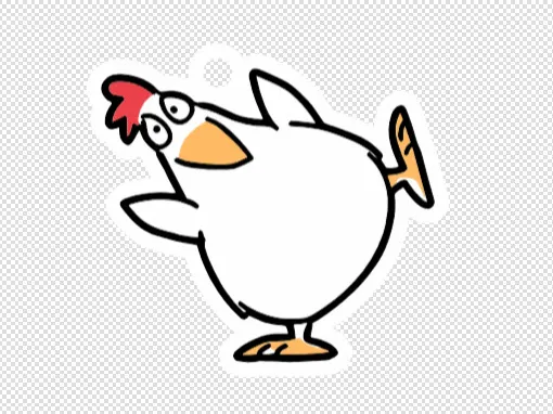 Boynton Chicken Magnet and Keychain