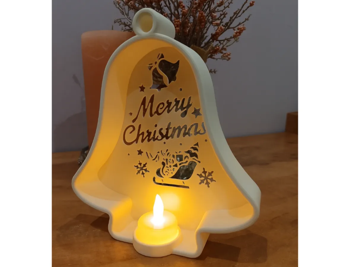 Cloche de Noël avec bougie LED