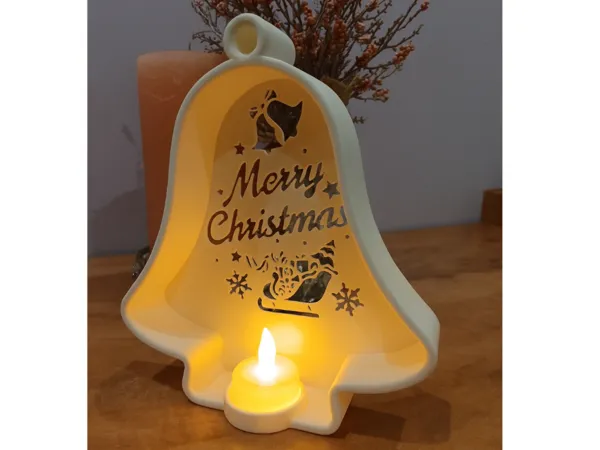 Cloche de Noël avec bougie LED
