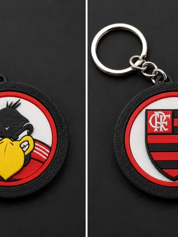 Llavero: Chaveiro giratorio Flamengo – Escudo e Urubu — vista de referencia 2
