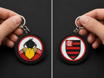 Llavero: Chaveiro giratorio Flamengo – Escudo e Urubu — vista de referencia 3