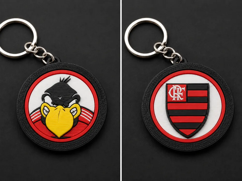 Llavero: Chaveiro giratorio Flamengo – Escudo e Urubu. Referencia del modelo original.