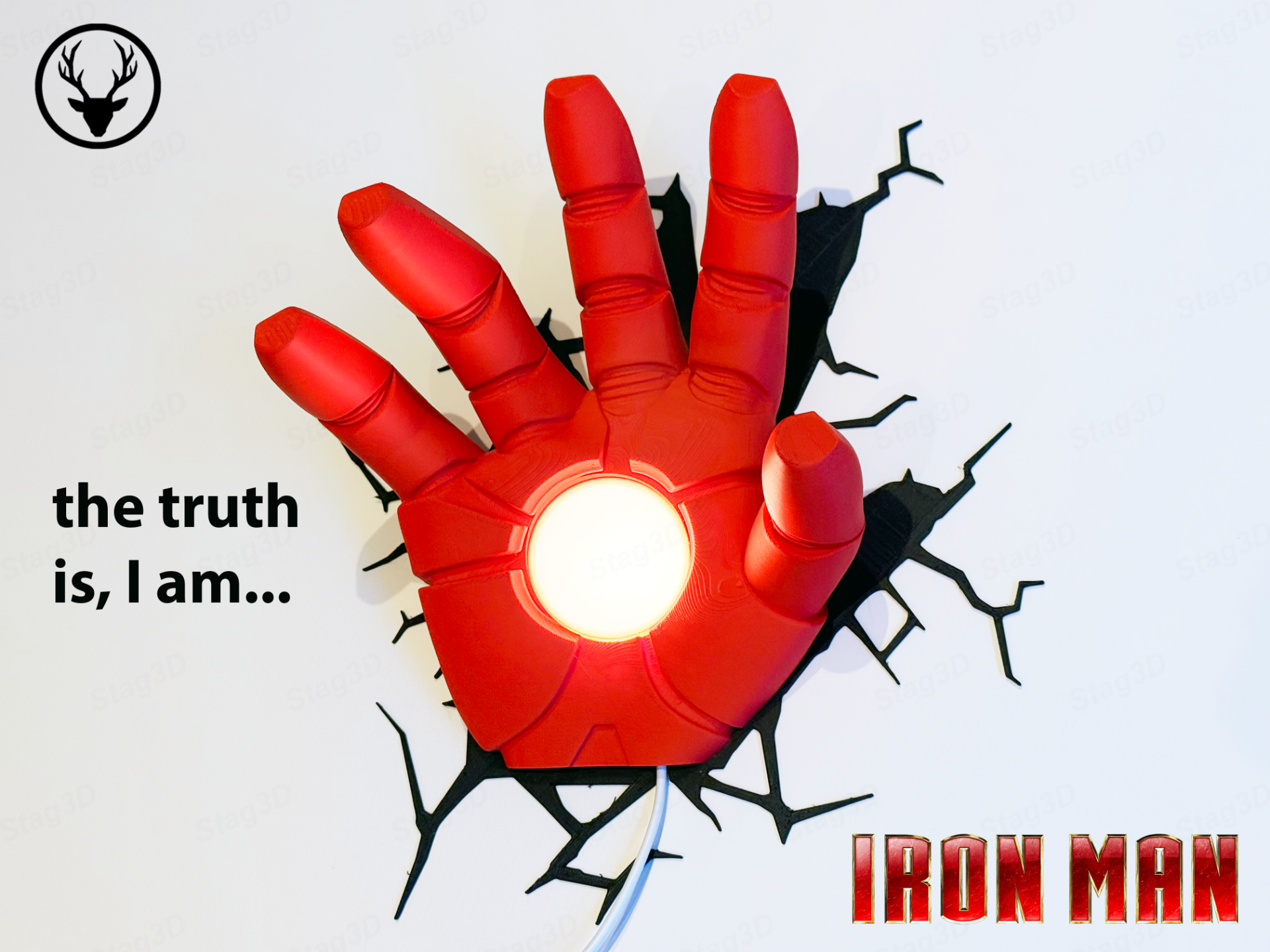 Iron Man - Wall Mount LED Kit 001