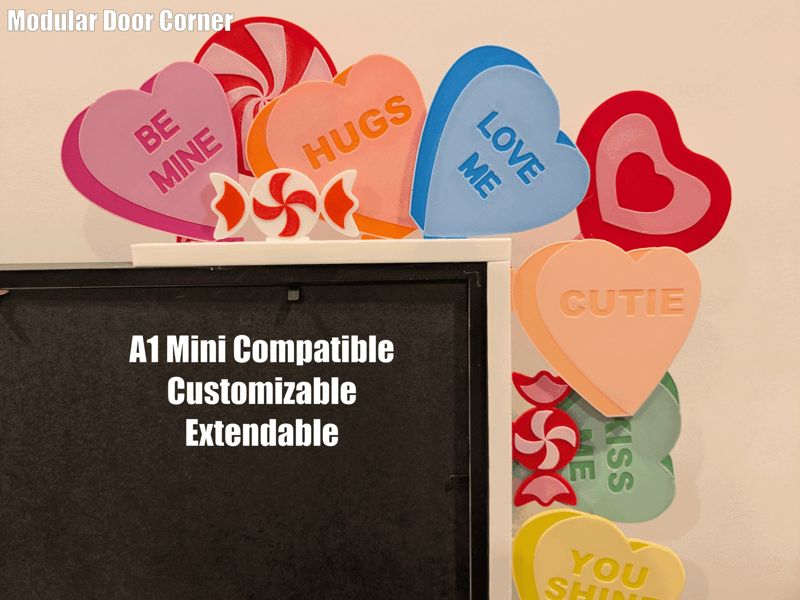 Candy Heart Stand-Ins - Modular Door Corner