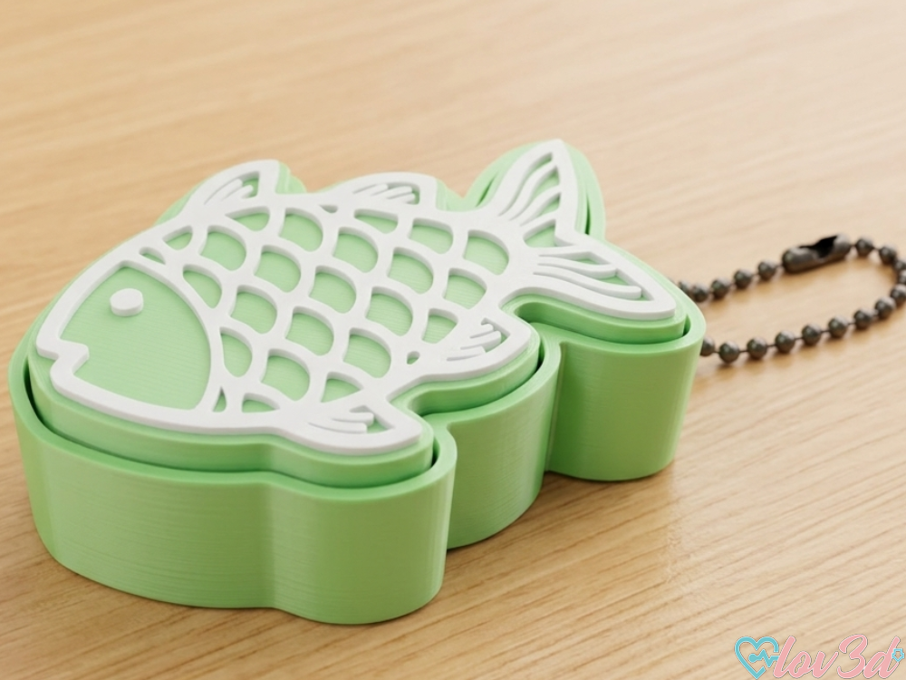 Cute Fish Fidget Clicker Keychain