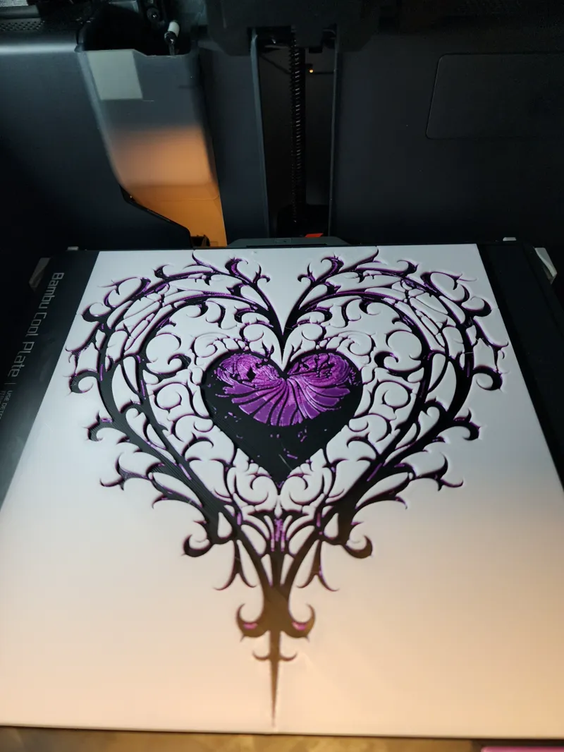Art of the Heart 3 color HueForge. No AMS option included