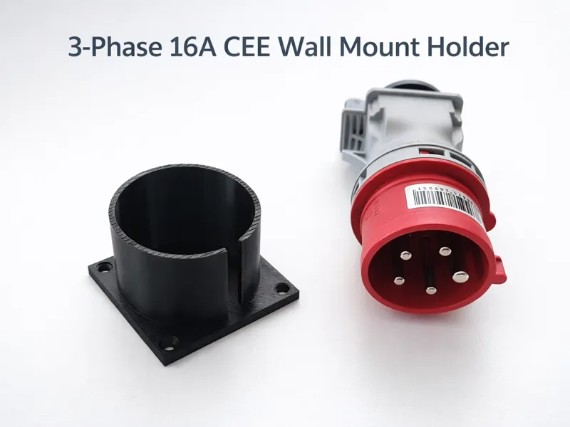 3-Phase 16A CEE Wall Mount Holder