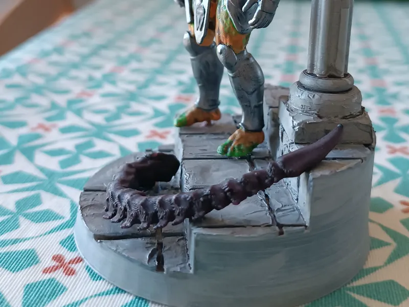 Decors pour modele avec colonne et crane
