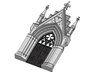 Old Gothic Church Door (NO AMS)