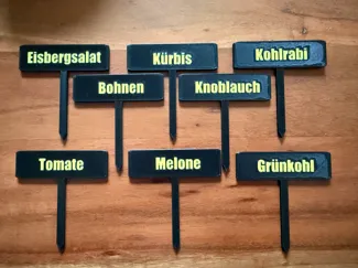 Gemüse Beschriftung