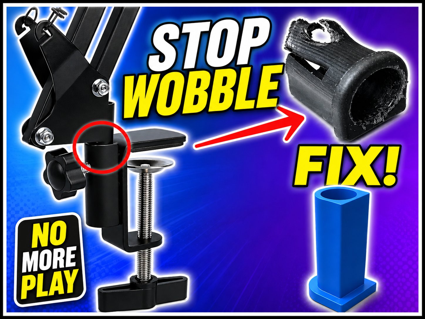 Fix Wobbly Microphone Arm Stand Replacement Sleeve