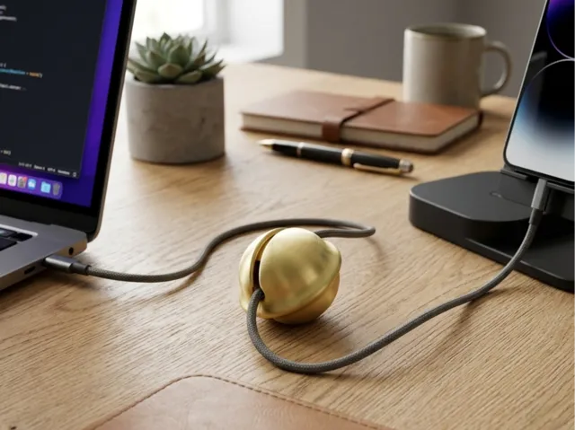 Bell Cable Winder–Decorative Desk Cable Organizer