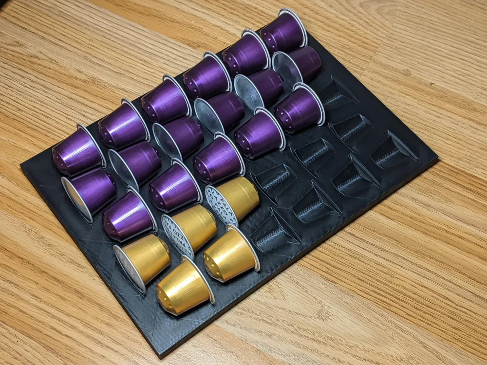 Nespresso capsules drawer insert for 30 pods - Free 3D Print Model ...