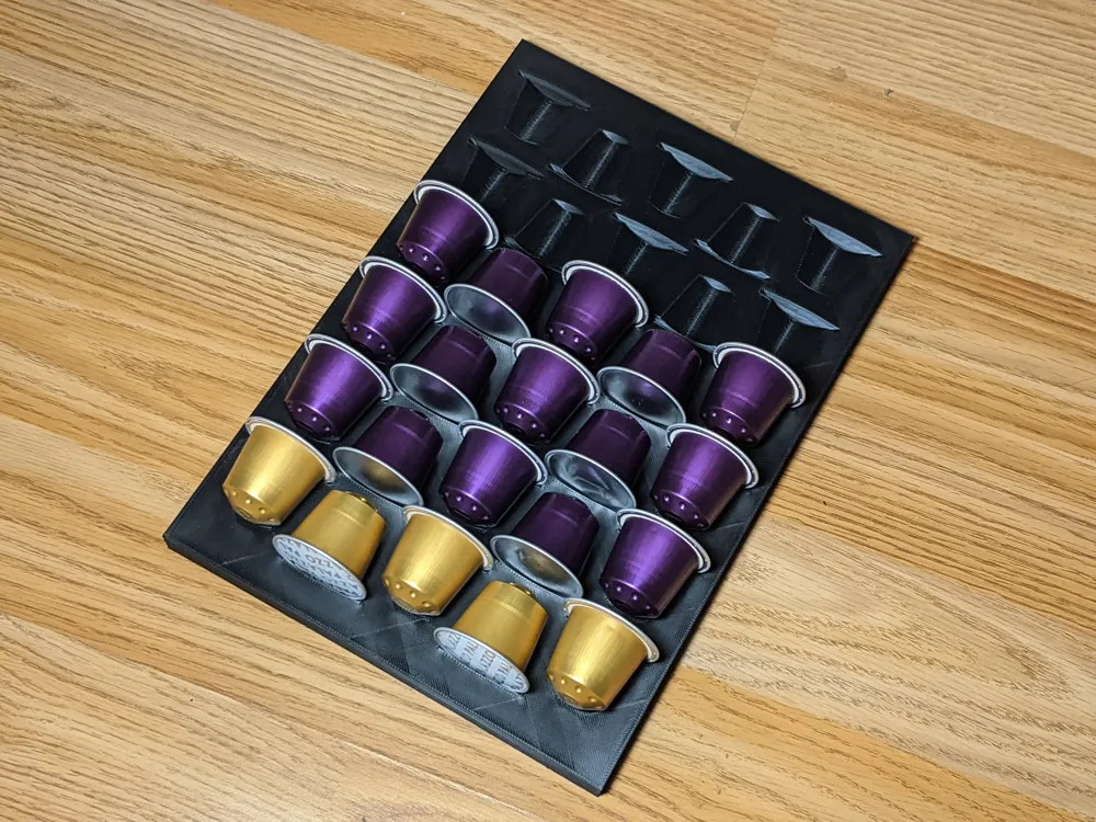 Nespresso capsules drawer insert for 30 pods - Free 3D Print Model ...