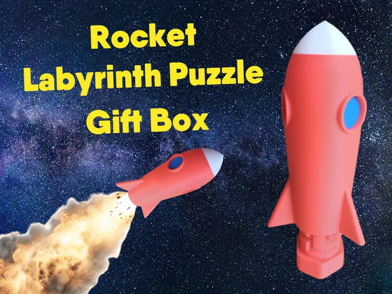 Rocket-Styled Labyrinth Gift Box