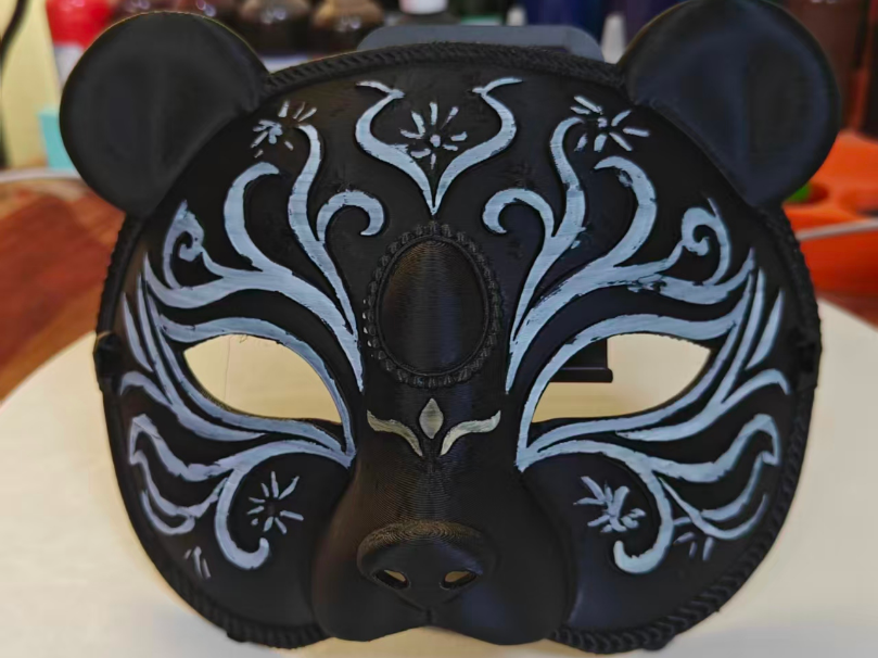 Black Bear Mask - Female by one MakerWorld: Download Free 3D Models - 3D model önizlemesi