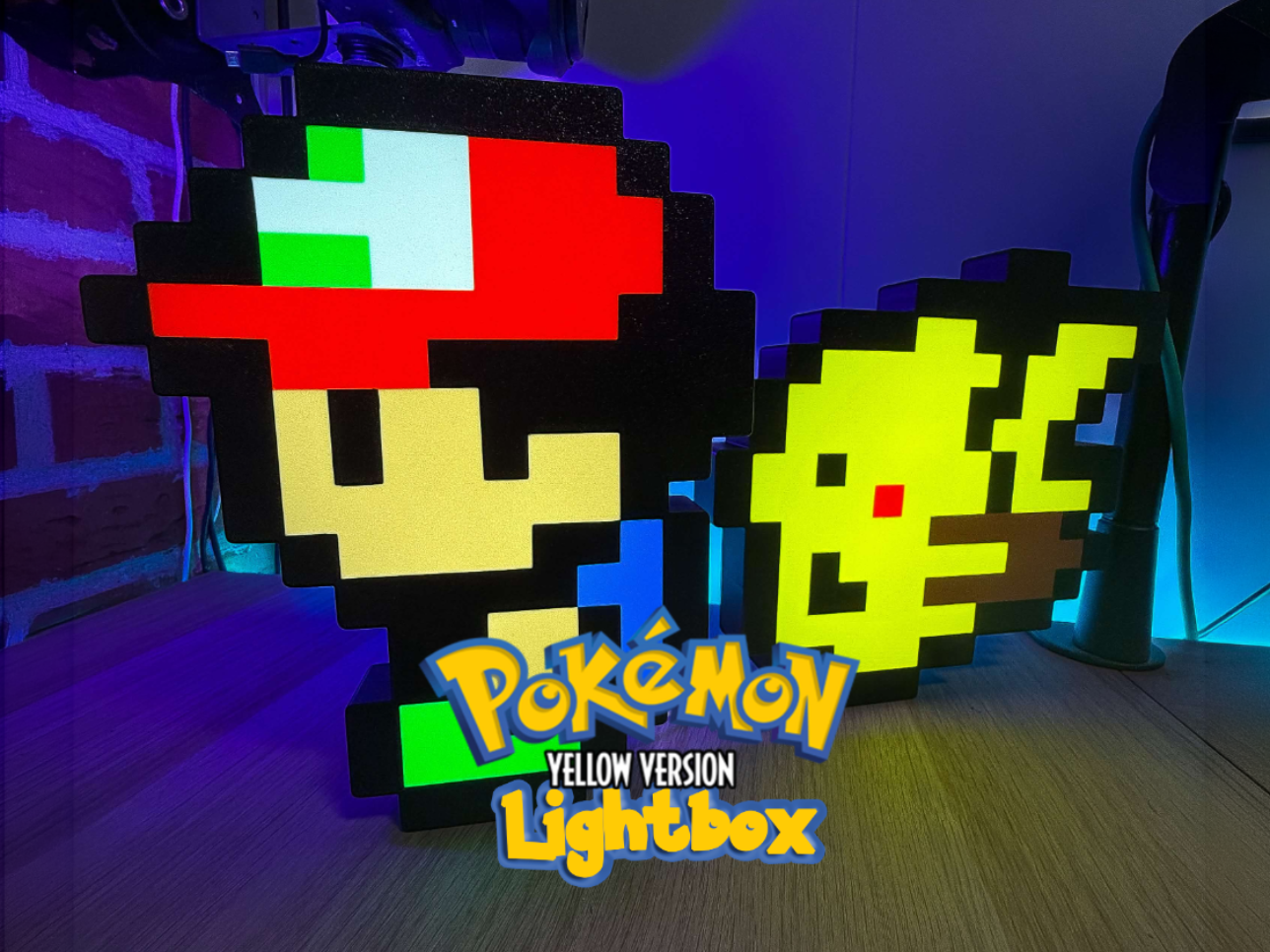 Pokemon Yellow Version Lightbox – Ash & Pikachu 