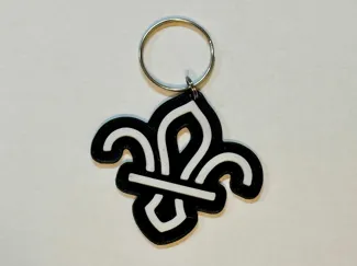 Two Colour UK Scouts Keyring