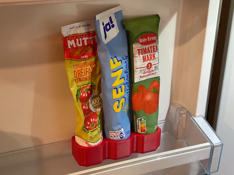Fridge Tube Organizer | Paste Holder | 1-6 Slot
