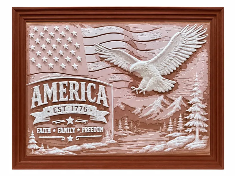 Patriotic America Eagle  – Faith Family Freedom 
