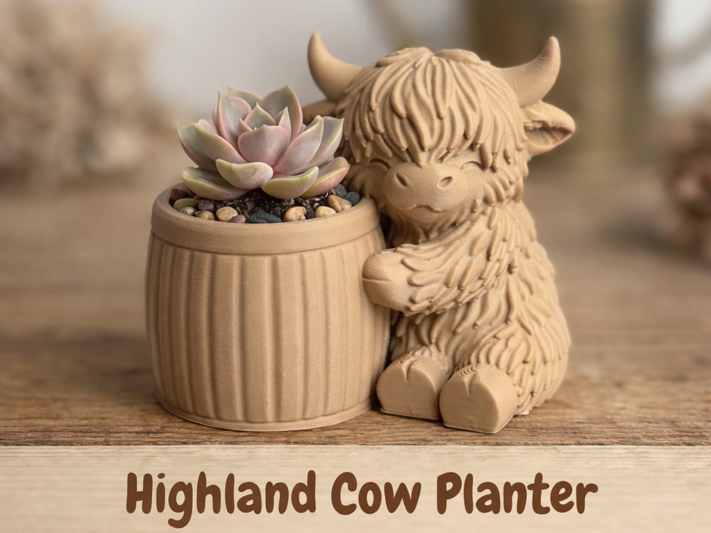 Highland Cow Planter