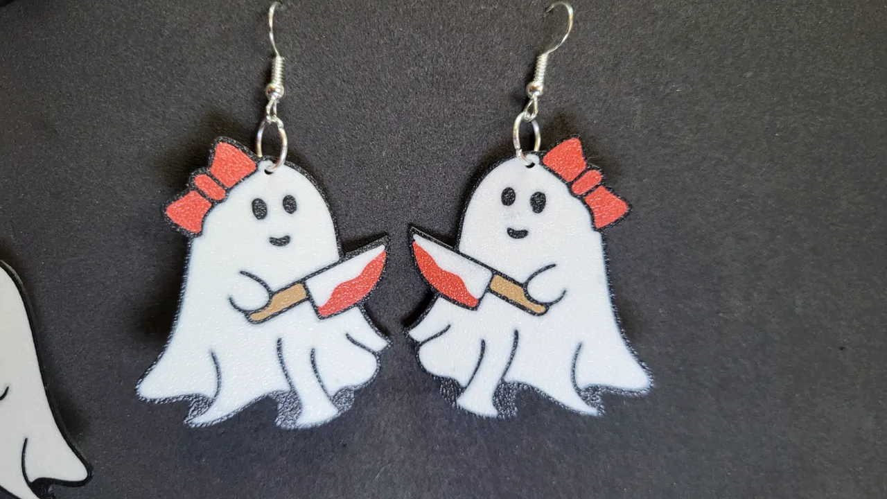 Knife Ghost Earrings view 4